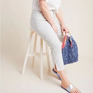 Anthropologie The Essential Capri Striped Trousers